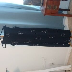 90s Jalate black and white floral dress maxi vintage Womens Size S